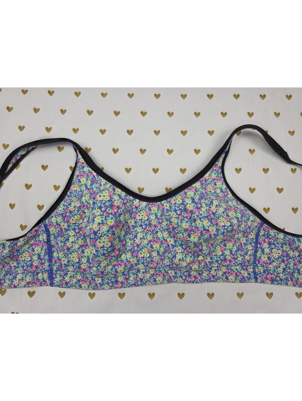 Victorias Secret Floral 34B Sports Bra Support Exercise Active  Tank Top